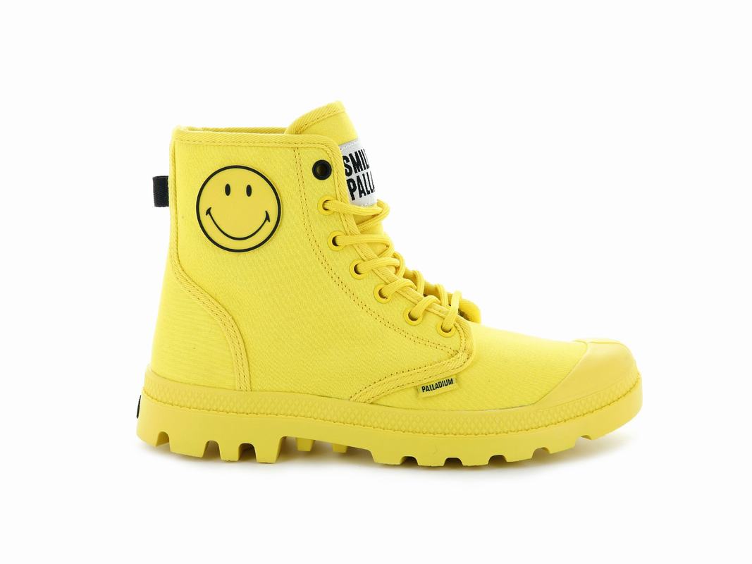 Palladium Pampa Smiley Fest Bag Mens Boots Yellow Australia [HGNXOM-523]